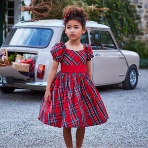 Janie and Jack Tartan Holiday Dress (Size 6-12 months)
